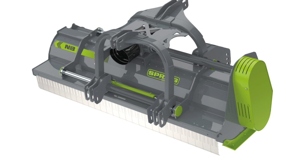 Kladívkový mulčovač Niubo Spring pro mulčování pastvin, travin, posklizňových zbytků kukuřice a slunečnice, úhorů, křovin